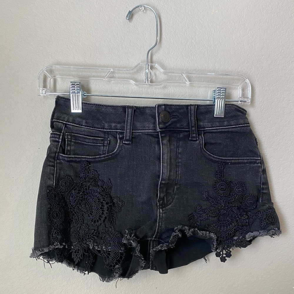 black American eagle jean shorts - size 0
